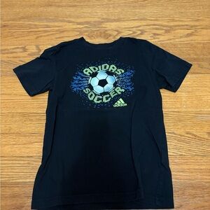Adidas Kids Soccer Black T-Shirt Size 7
